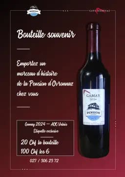 Bouteille souvenir Pension d'Ovronnaz
